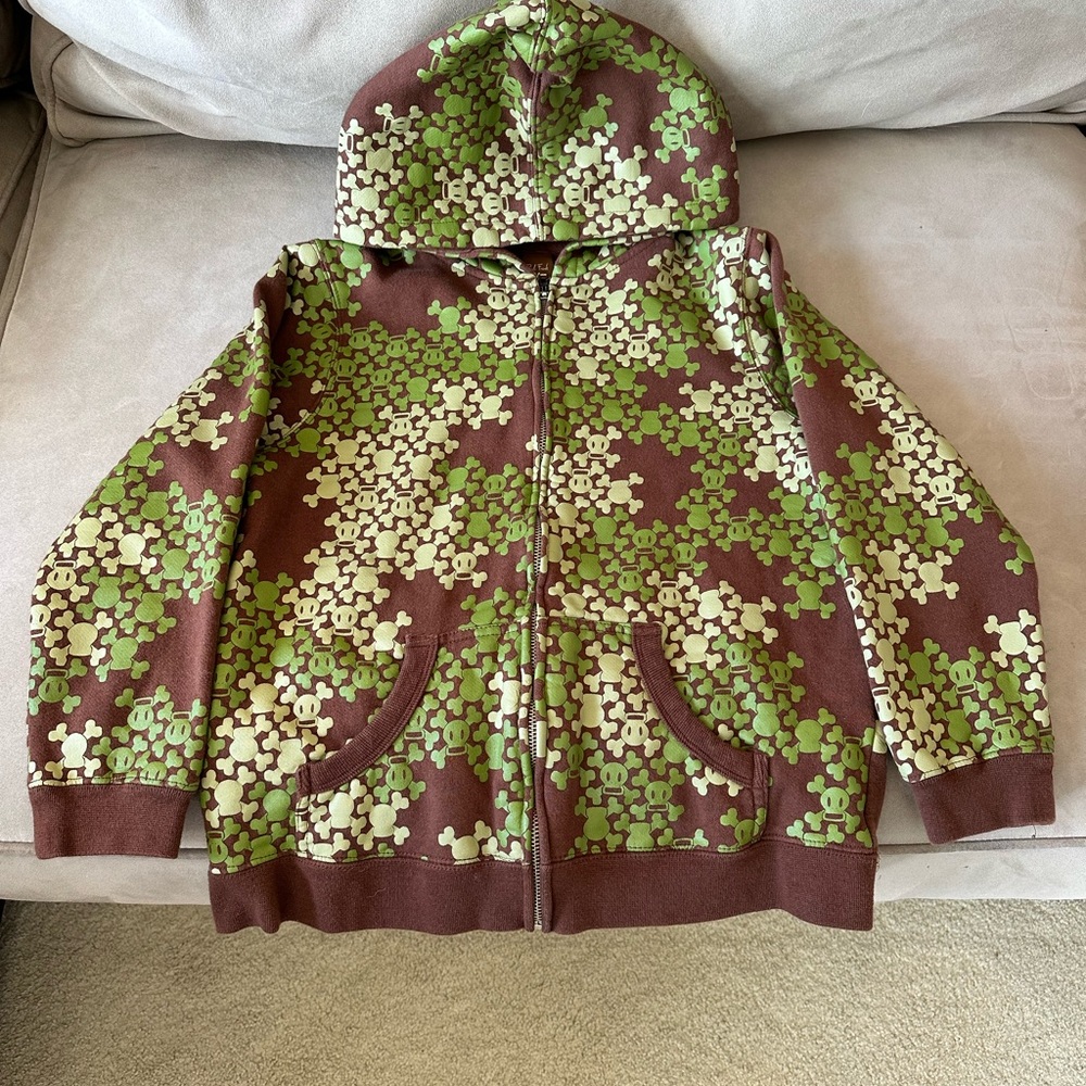Paul Frank Camouflage boys full zip hoodie size M